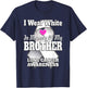 I Wear White In Memory Of My Brother Lung Cancer Awareness T-Shirt - T-Shirt | Navy