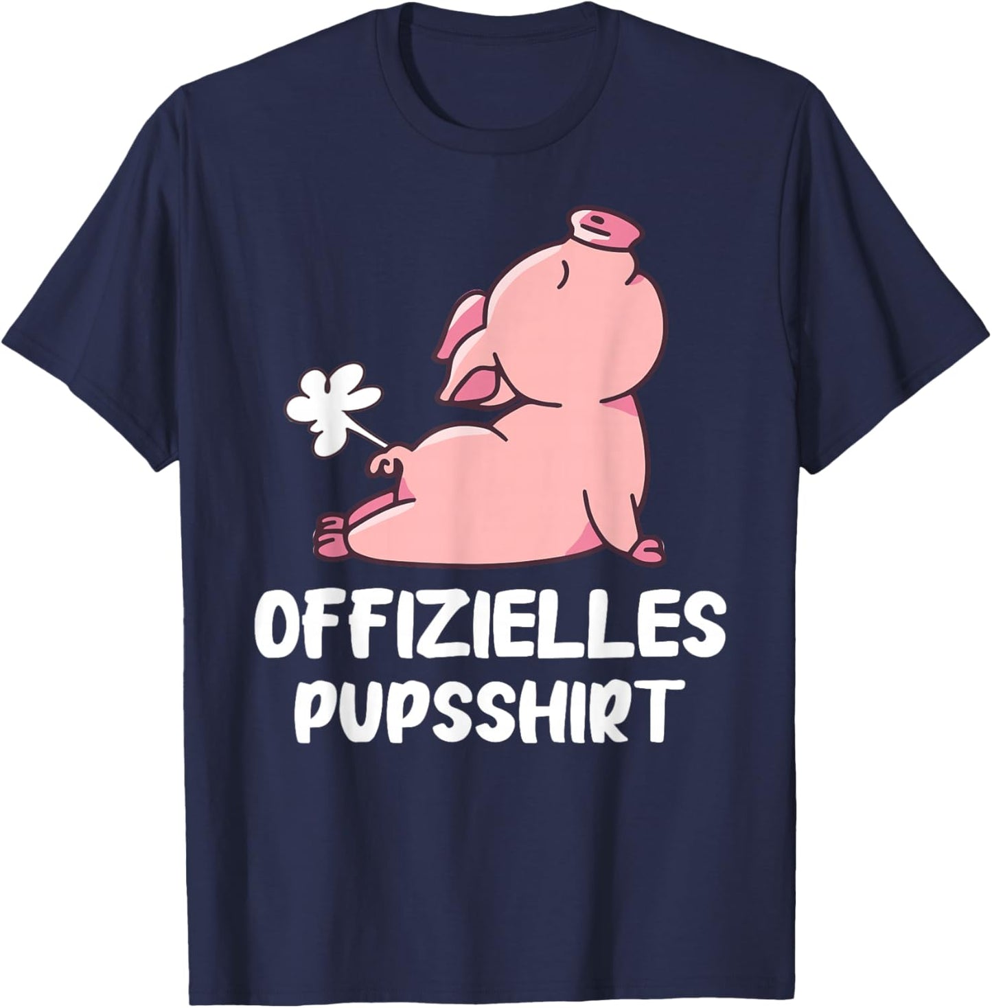Schwein Offizielles Pupsshirt Pupsen Furz Furzen Schweinchen T-Shirt - T-Shirt | Navy