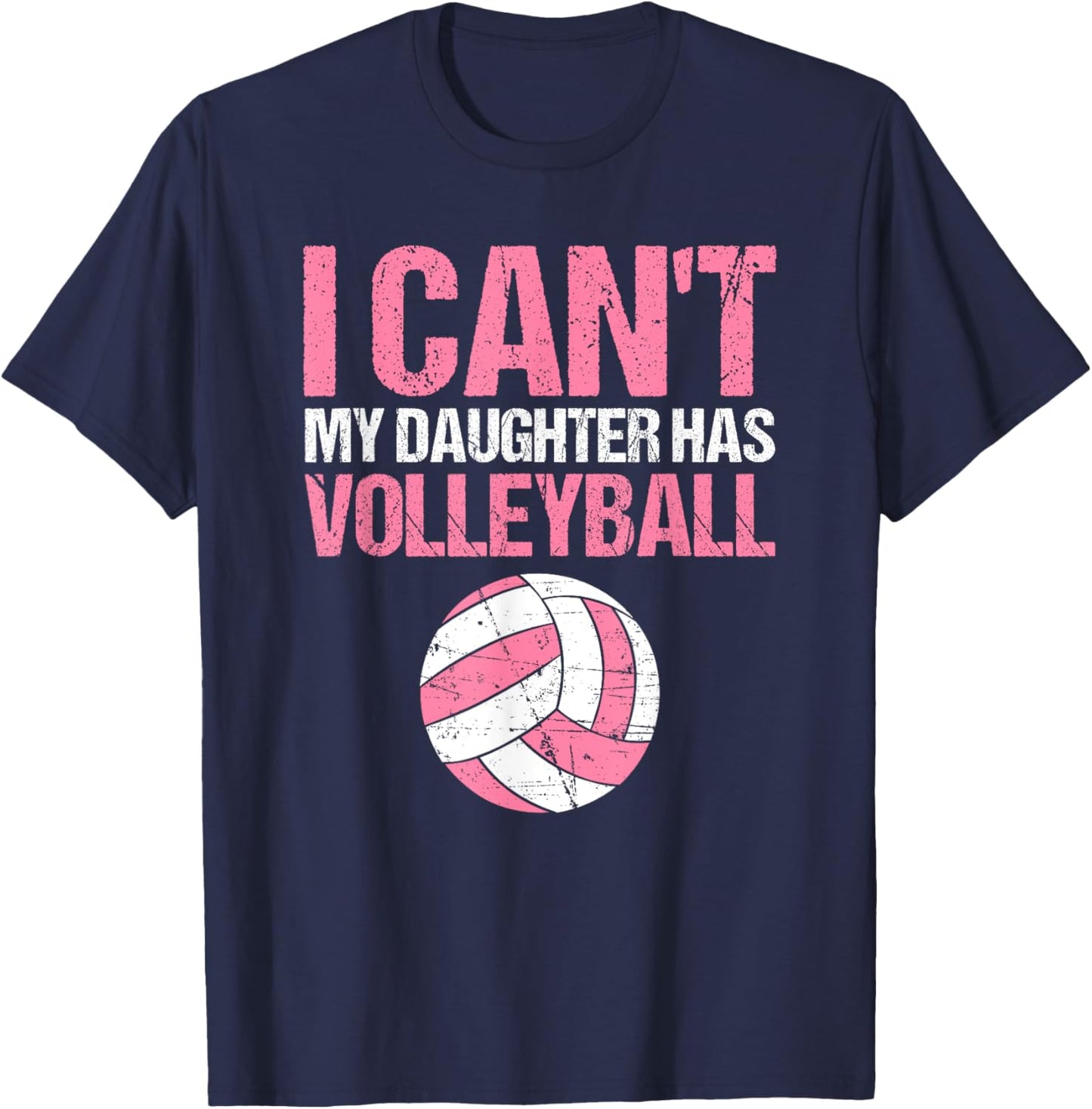 Teen Girls I can't my Daughter has Volleyball Dad T-Shirt - T-Shirt | Navy