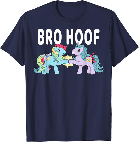 My Little Pony Bro Hoof Vintage Rainbow Ponies T-Shirt - T-Shirt | Navy