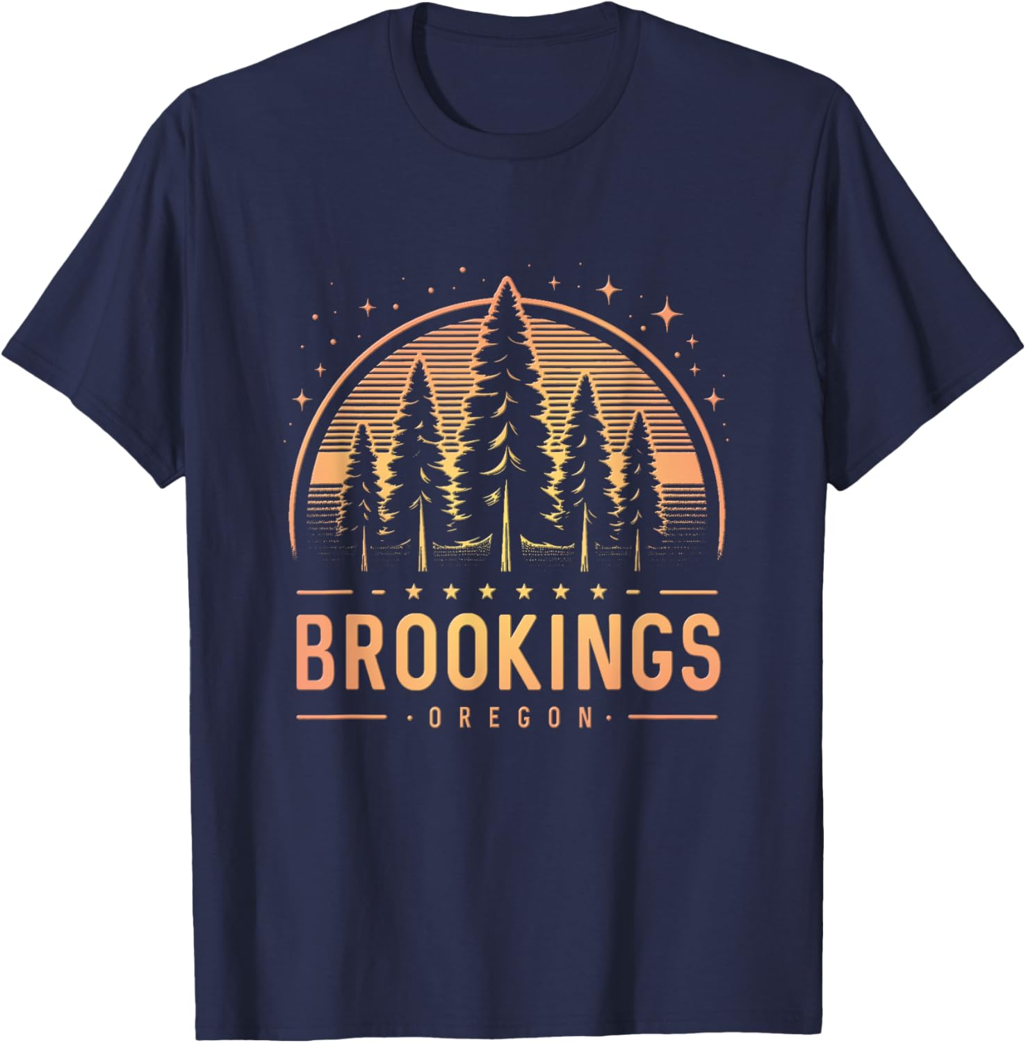 Brookings | Brookings Oregon | Brookings OR Trekking T-Shirt - T-Shirt | Navy