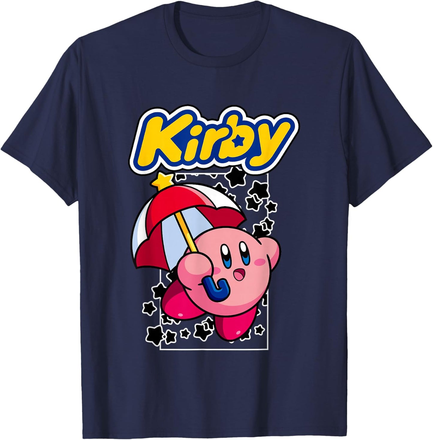Kirby Many Emotions Nintendo Character Box Up T-Shirt - T-Shirt | Navy