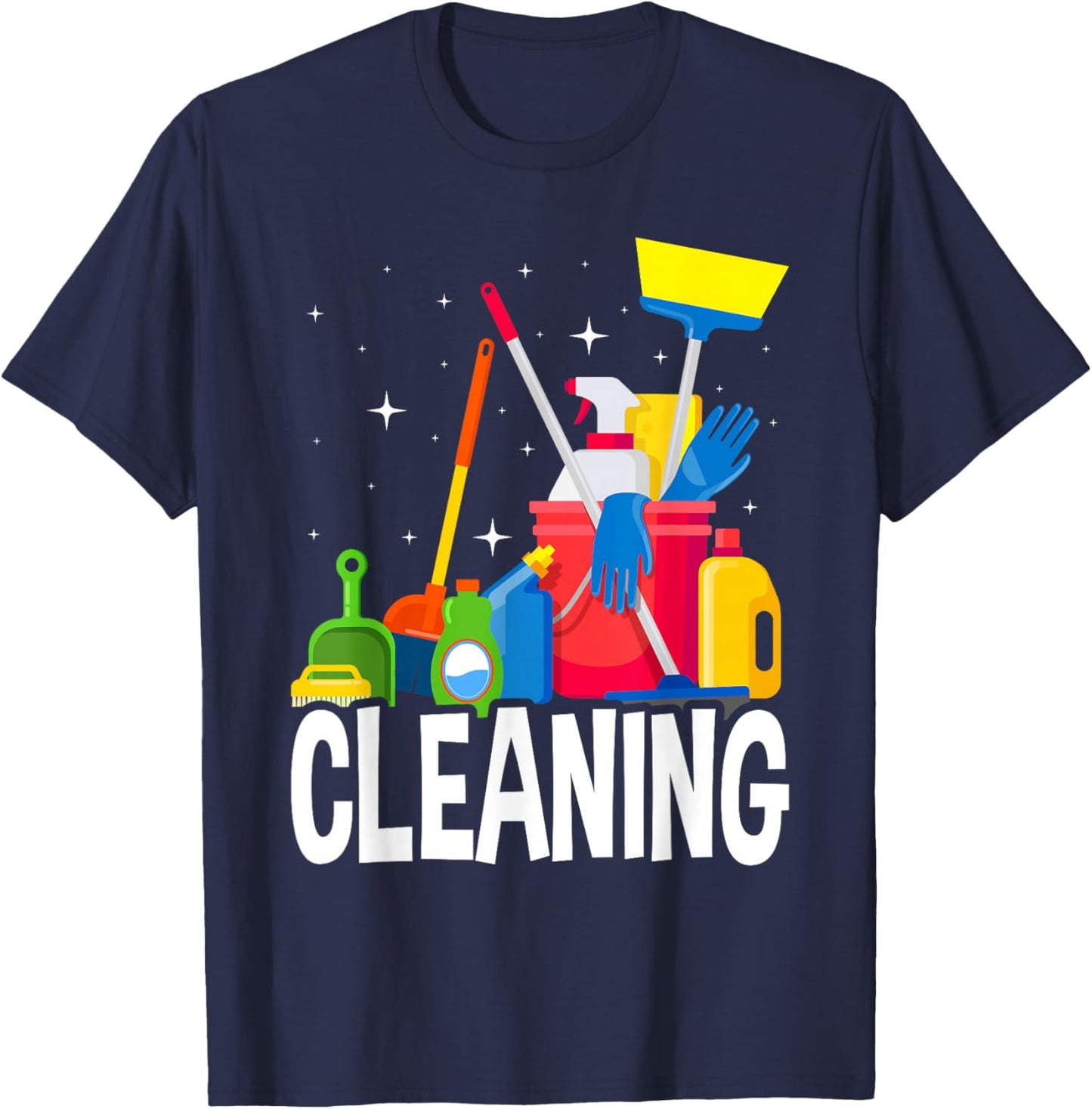 Funny Cleaning Lover Cleaning Lady Housekeeping Housekeeper T-Shirt - T-Shirt | Navy