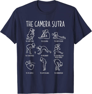 Funny Camera Sutra Photographer Photography Gift Men Women T-Shirt - T-Shirt | Navy
