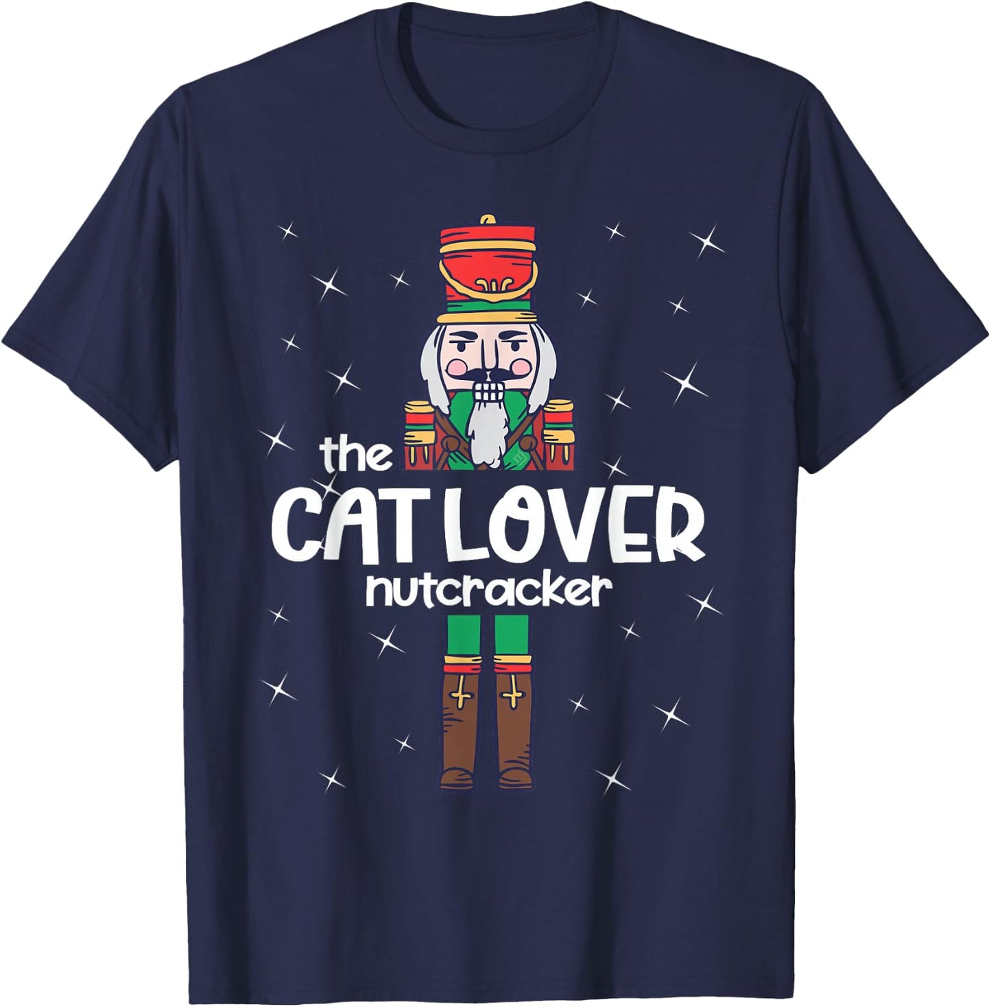 Cat Lover Nutcracker Family Matching Funny Pajama Women Kids T-Shirt - T-Shirt | Navy