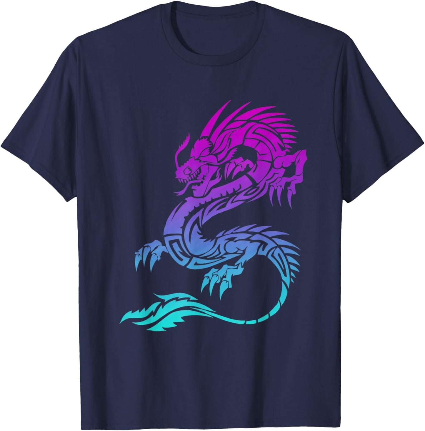 Galaxy dragon Tribal design dragon T-Shirt - T-Shirt | Navy