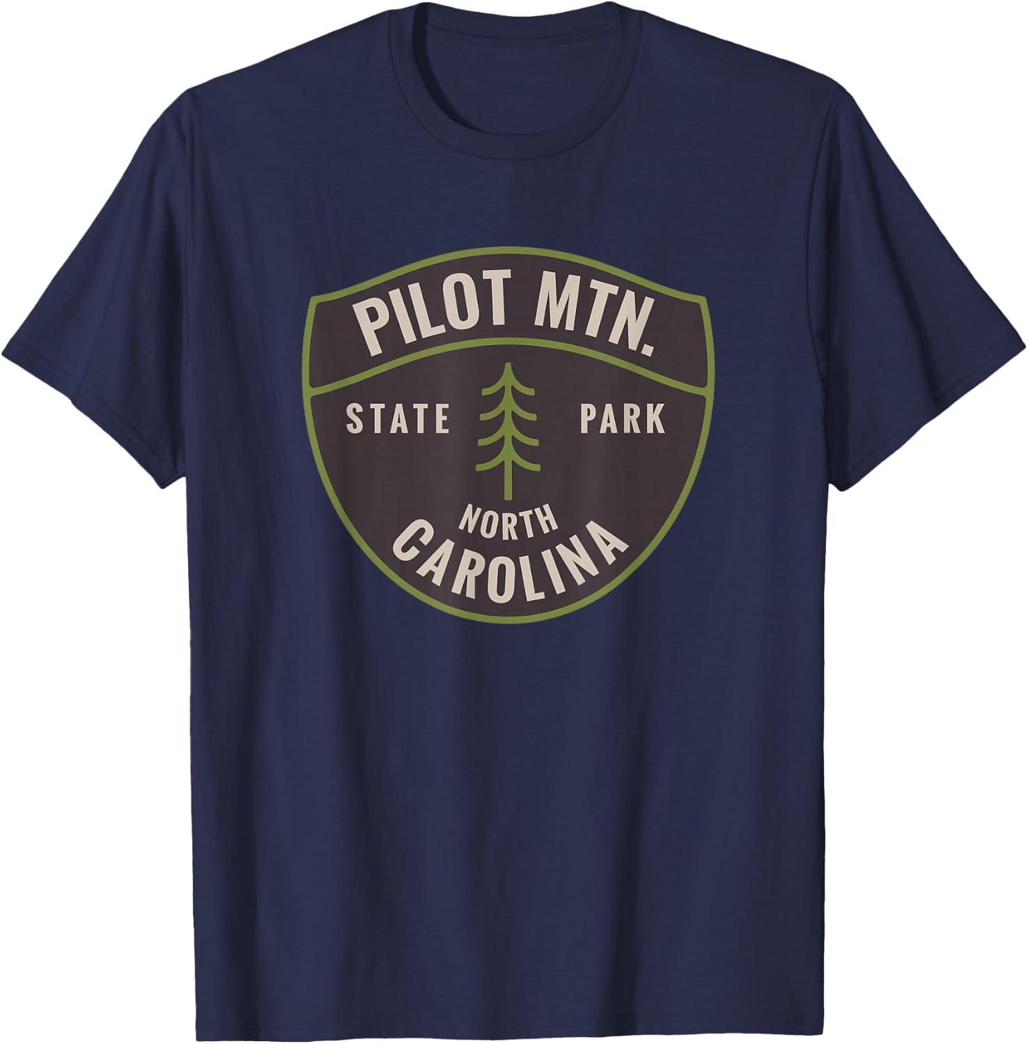 Pilot Mountain State Park North Carolina NC Bear Vacation T-Shirt - T-Shirt | Navy