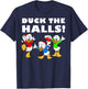 Disney Huey Dewey and Louie Duck The Halls Christmas T-Shirt - T-Shirt | Navy