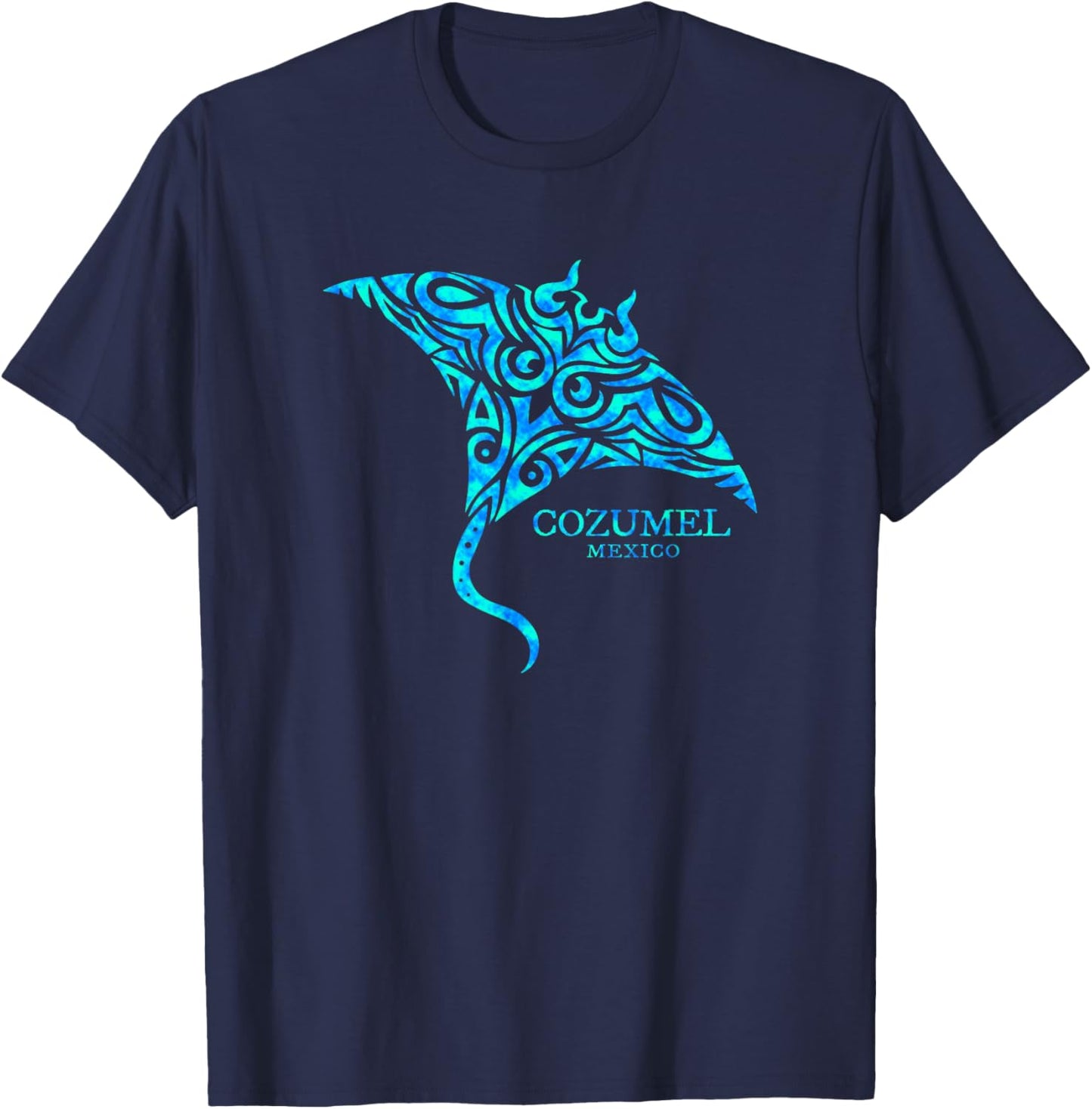 Cozumel Mexico Stingray Boys Girls Souvenir T-Shirt - T-Shirt | Navy