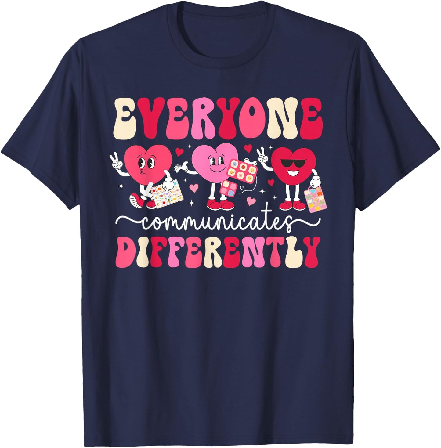 Valentine SLP Valentines Day Speech Language Pathologist T-Shirt - T-Shirt | Navy