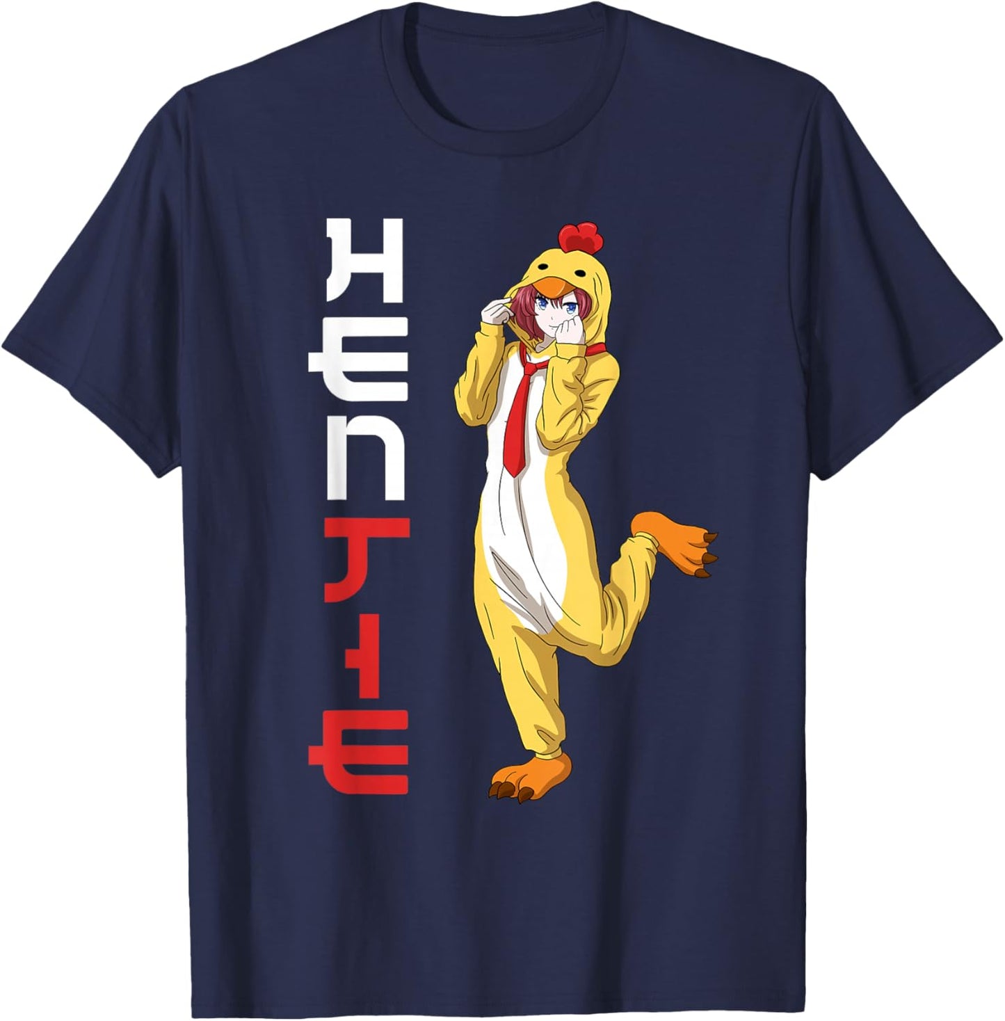 Hen Tie T-Shirt - T-Shirt | Navy