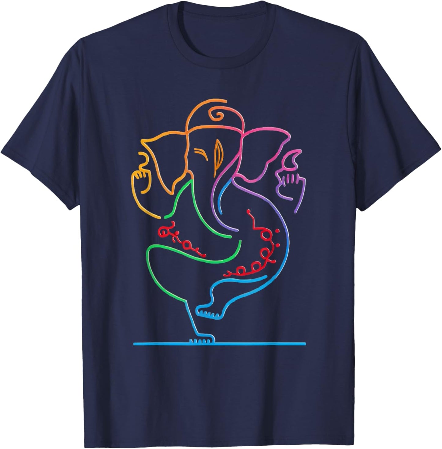 Ganesh Chaturthi Hindu Festival Elephant Lord Ganesha T-Shirt - T-Shirt | Navy