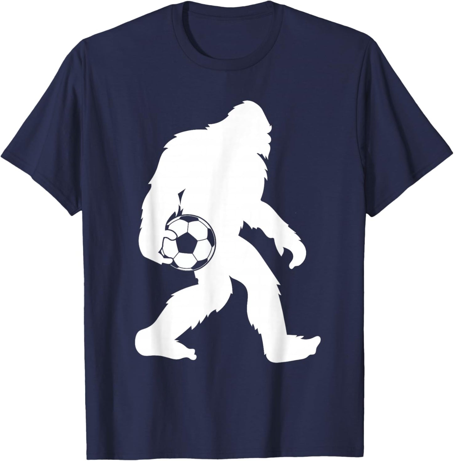 Sasquatch Bigfoot Goalkeeper Funny Soccer Ball Kids T-Shirt - T-Shirt | Navy