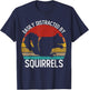 Easily Distracted By Squirrels Shirts Vintage Squirrel T-Shirt - T-Shirt | Navy