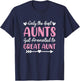 New Great Auntie - the Best Aunts Get Promoted to Great Aunt T-Shirt - T-Shirt | Navy