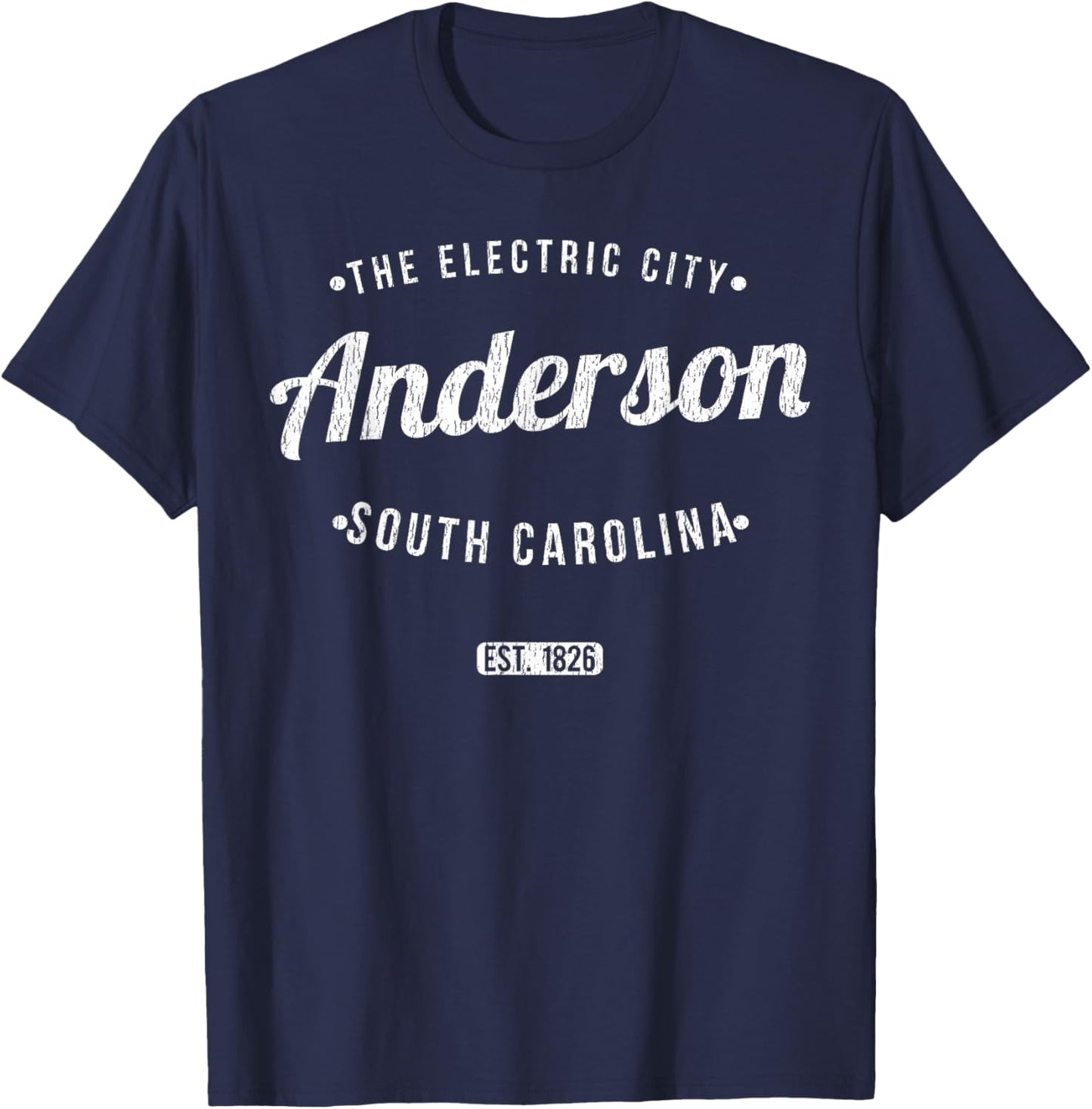 Anderson South Carolina Vintage Travel Souvenir Anderson T-Shirt - T-Shirt | Navy
