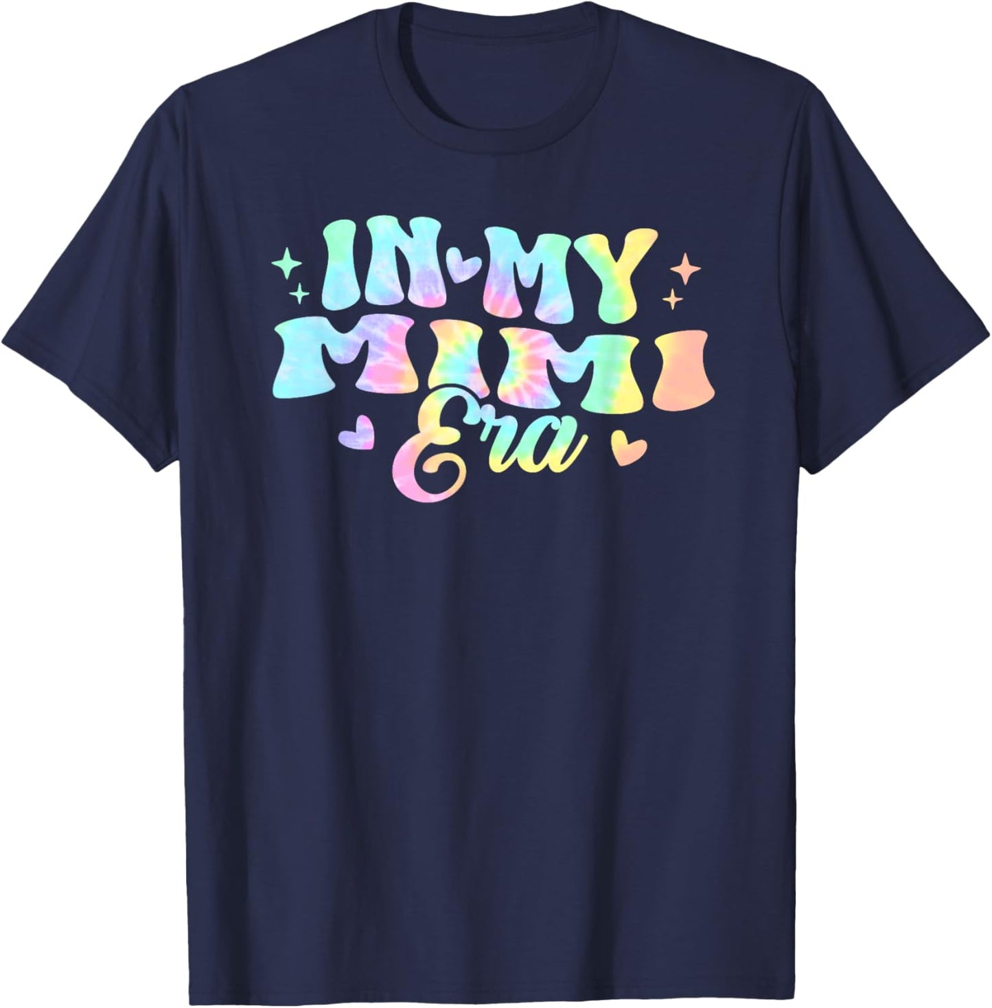 Retro Groovy In My Mimi Era Tie Dye T-Shirt - T-Shirt | Navy