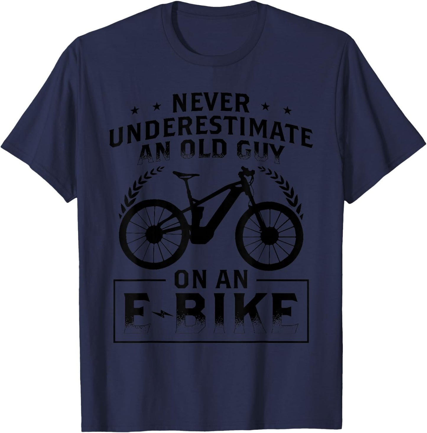 Ebike Bicycle E-Bike Mountain Bikers T-Shirt - T-Shirt | Navy