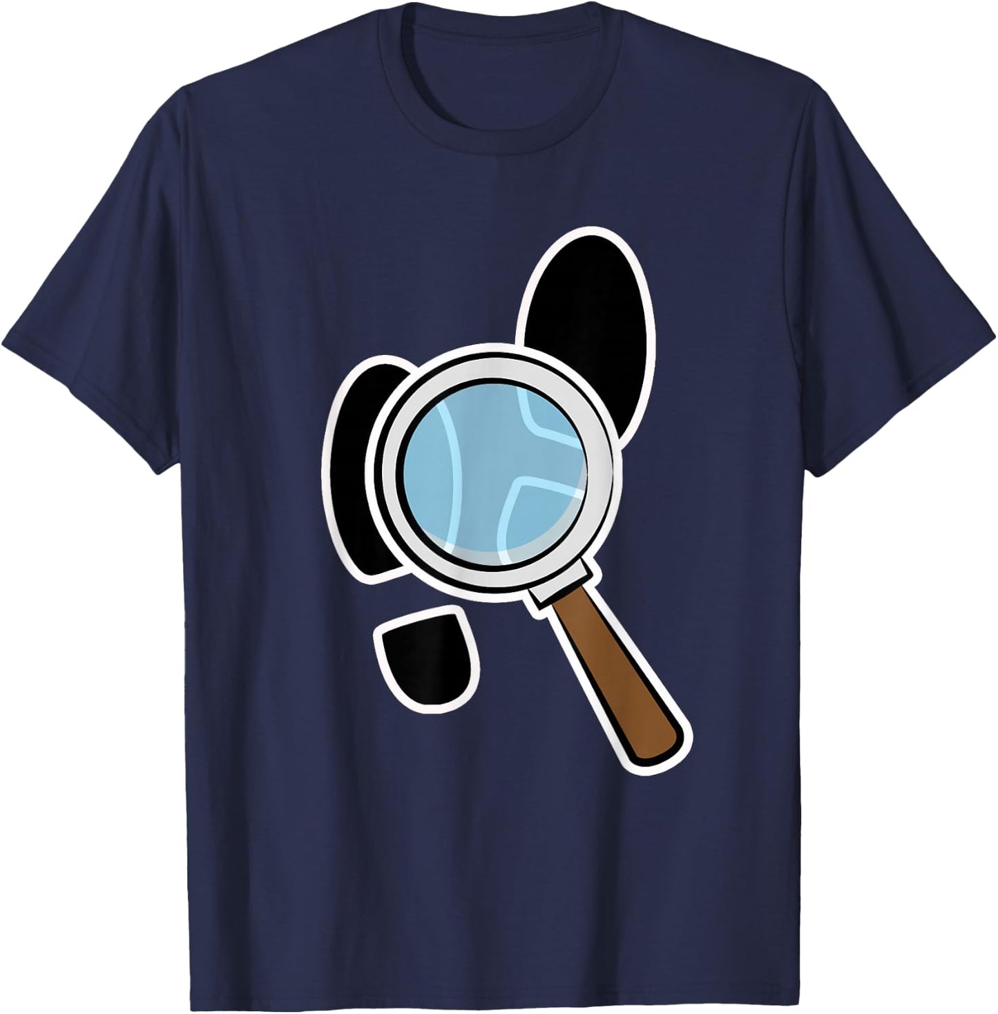 Detective design - magnifying glass T-Shirt - T-Shirt | Navy