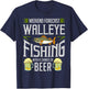 Walleye Lure Fishing Walleye Fish Beer T-Shirt - T-Shirt | Navy