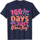 Cute 100 Days Just Flew By Butterfly 100 Days of School T-Shirt - T-Shirt | Navy