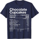 Chocolate Cupcakes Nutrition Fact Thanksgiving Dinner Gift T-Shirt - T-Shirt | Navy
