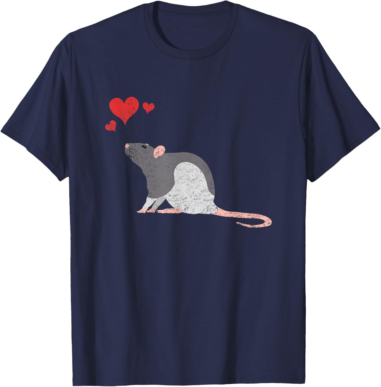 Cute Rat Lover Pet Mouse or Rodent Gift T-Shirt - T-Shirt | Navy