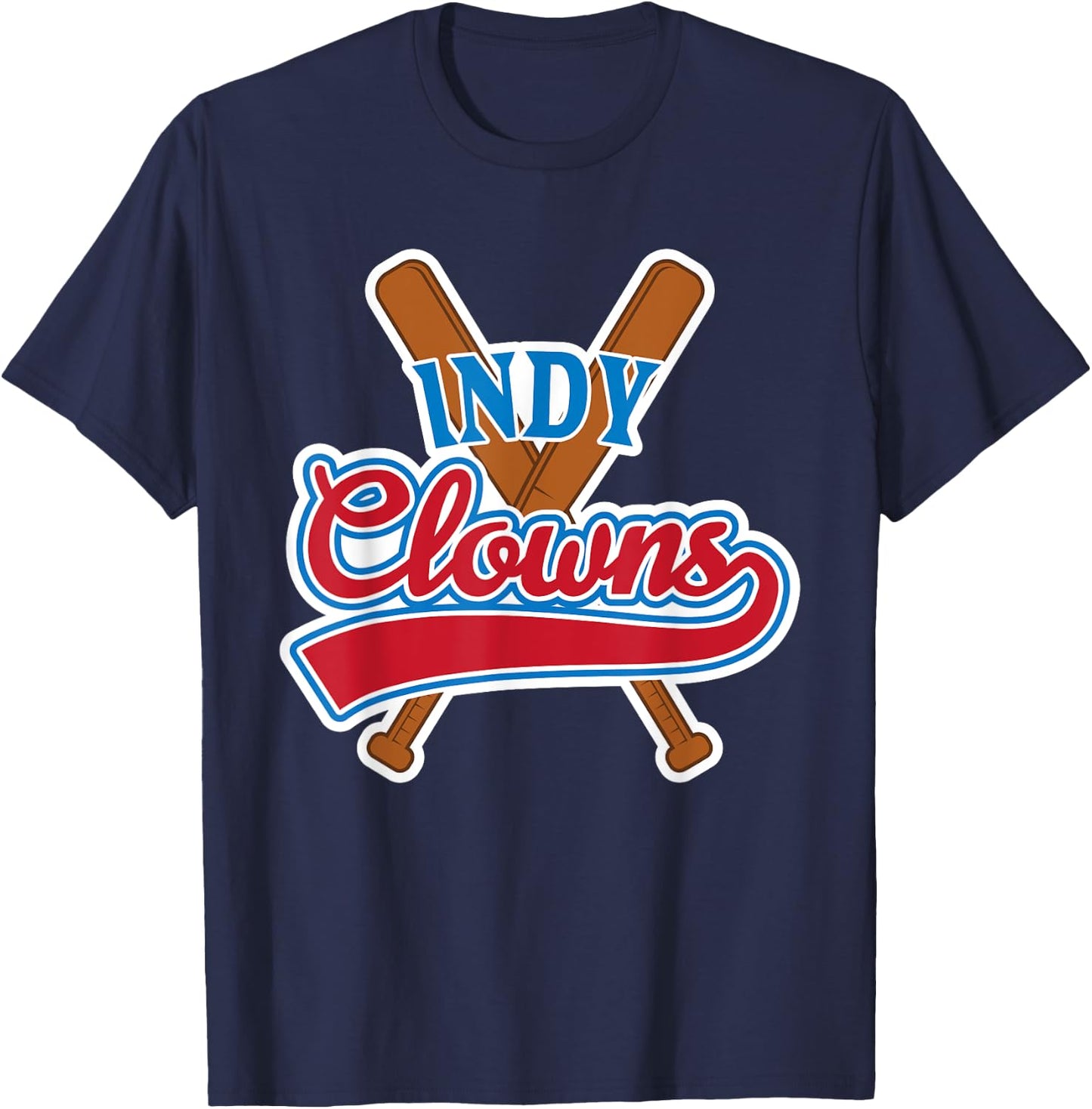 Indianapolis Clowns Shirt Retro Indy Baseball T-Shirt - T-Shirt | Navy