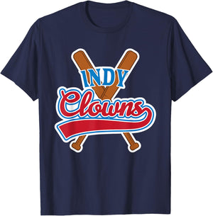 Indianapolis Clowns Shirt Retro Indy Baseball T-Shirt - T-Shirt | Navy