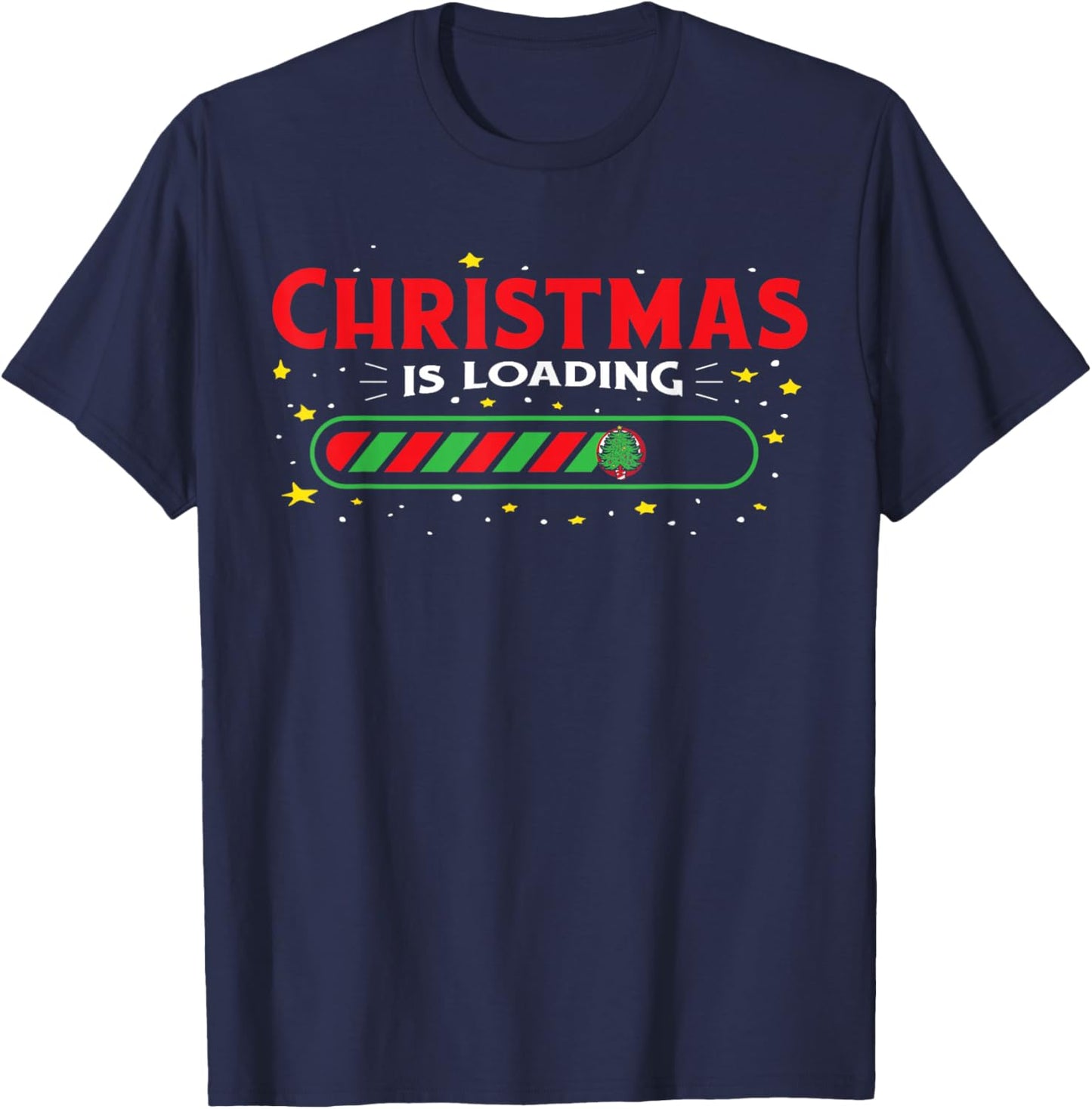 Christmas is loading funny family T-Shirt - T-Shirt | Navy
