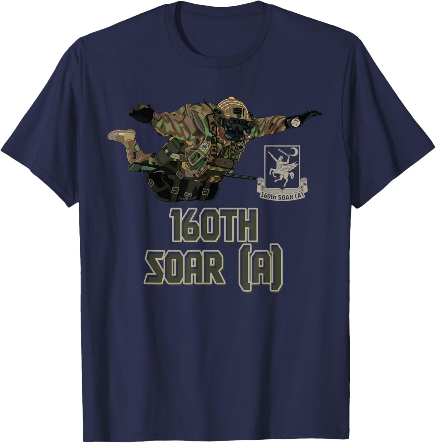 160th SOAR Special Force Airborne US Night Stalkers Army T-Shirt - T-Shirt | Navy