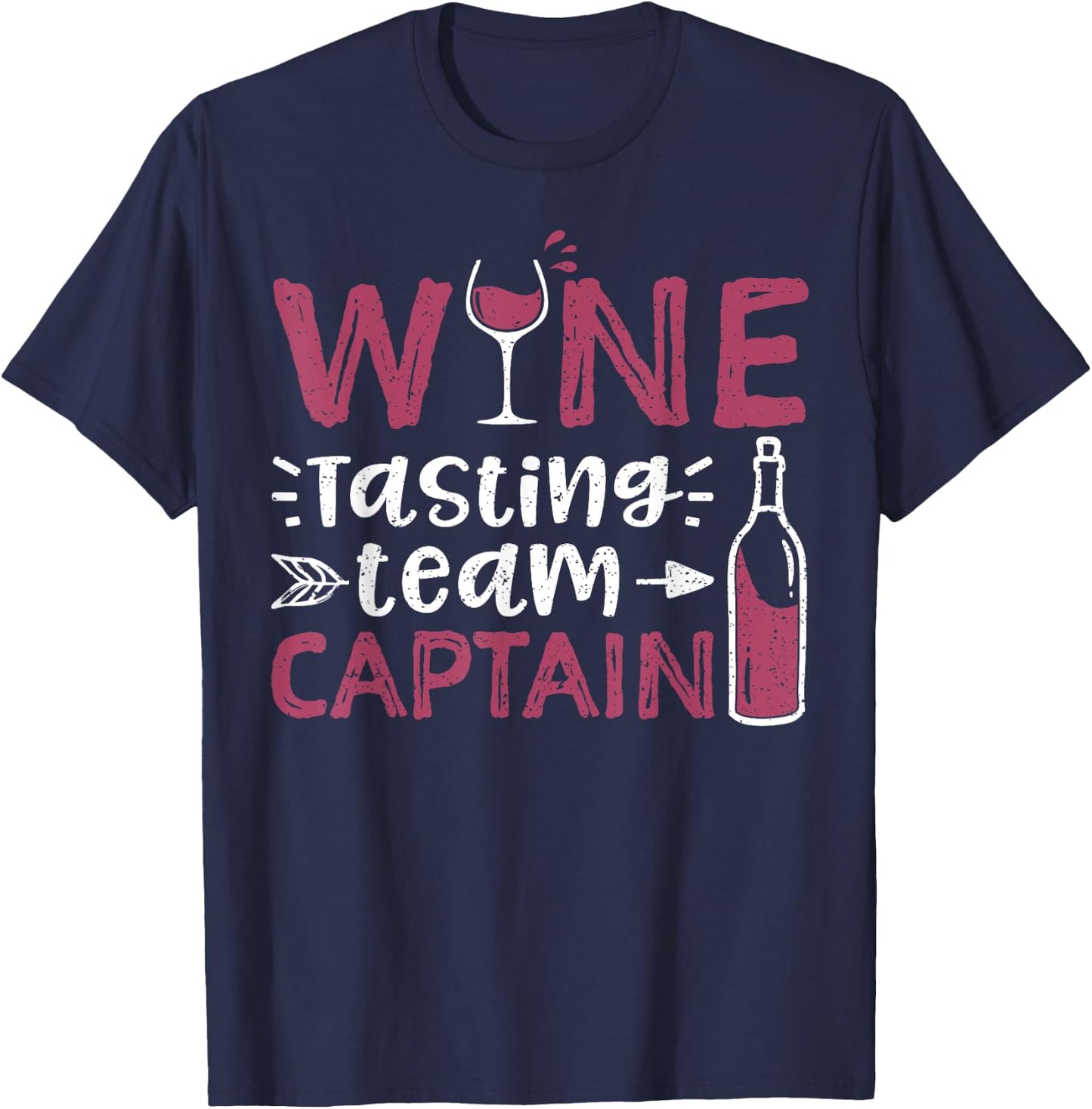 Wine Tasting Team Captain - Wine T-Shirt - T-Shirt | Navy