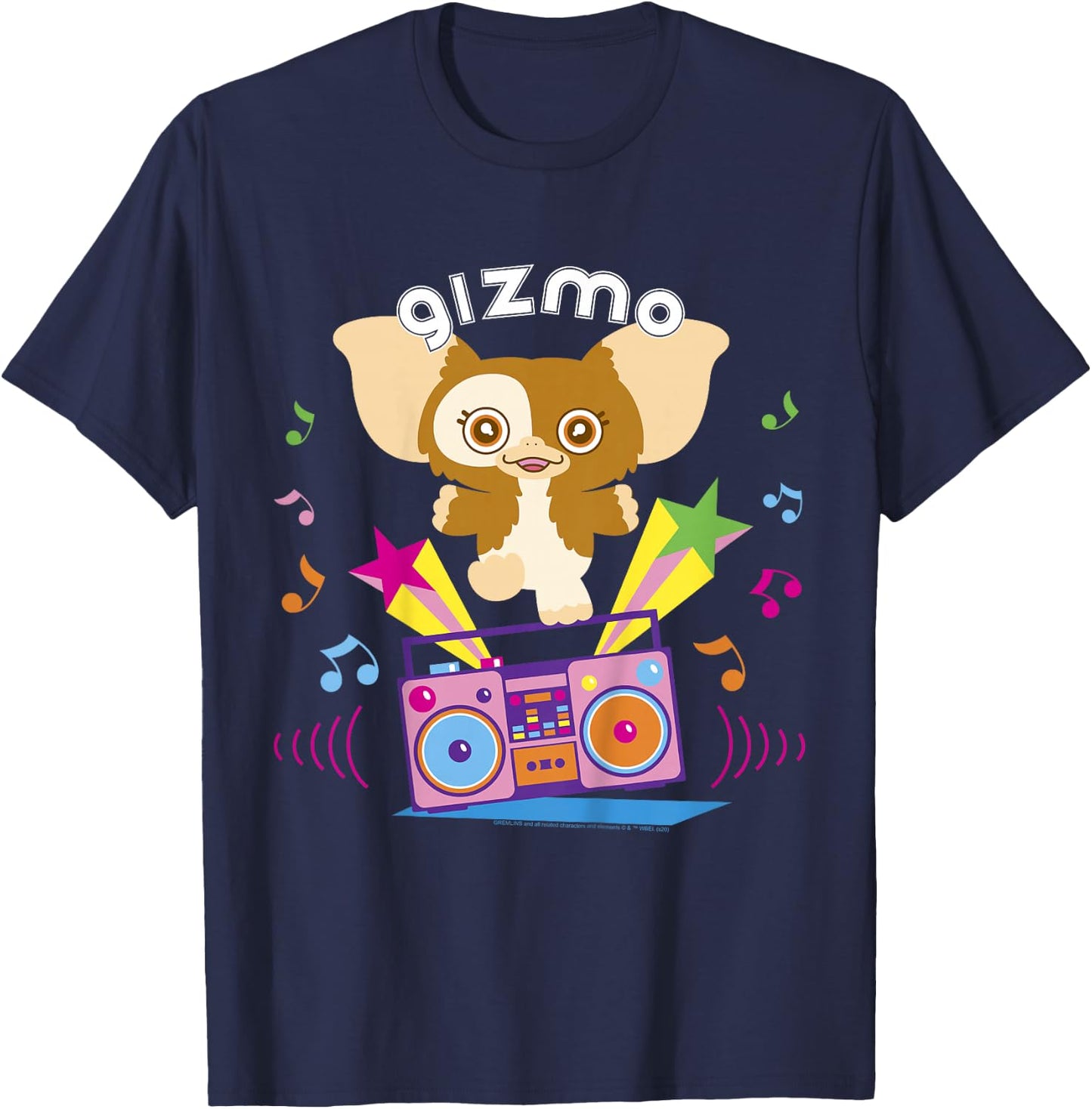 Kids Gremlins Gizmo Party Portrait T-Shirt - T-Shirt | Navy