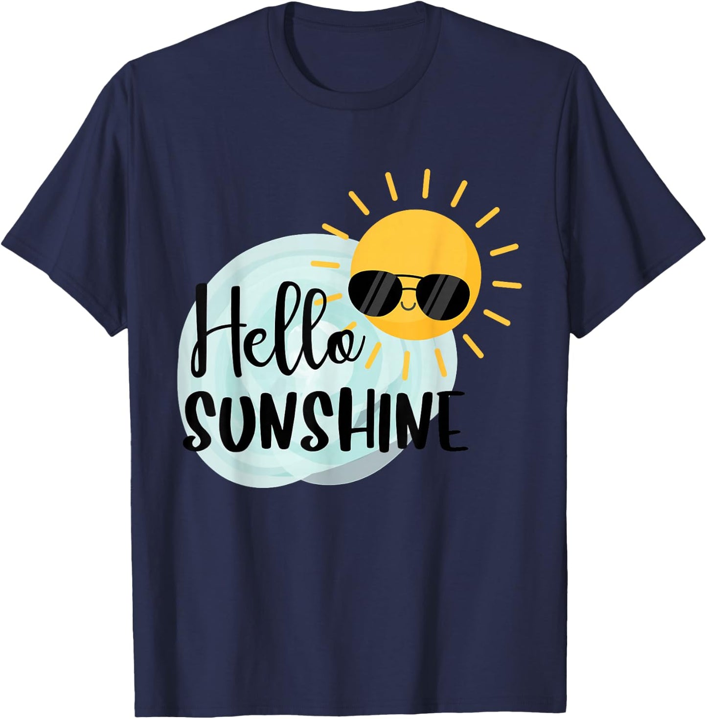 Hello Sunshine Cool Sun T-Shirt - T-Shirt | Navy