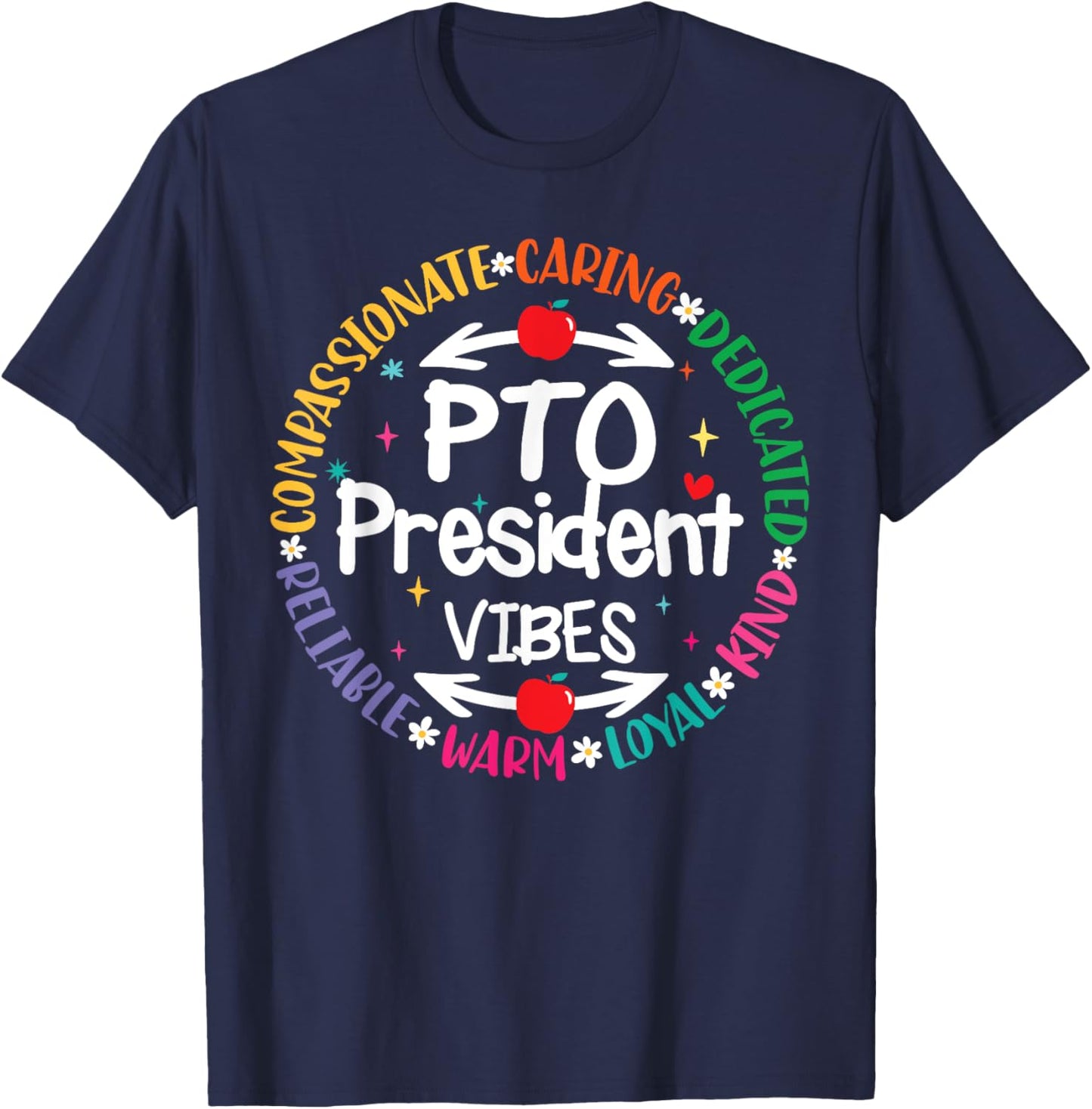 PTO President Parent Teacher Squad Group Volunteer Matching Men Women Girls Kids T-Shirt - T-Shirt | Navy