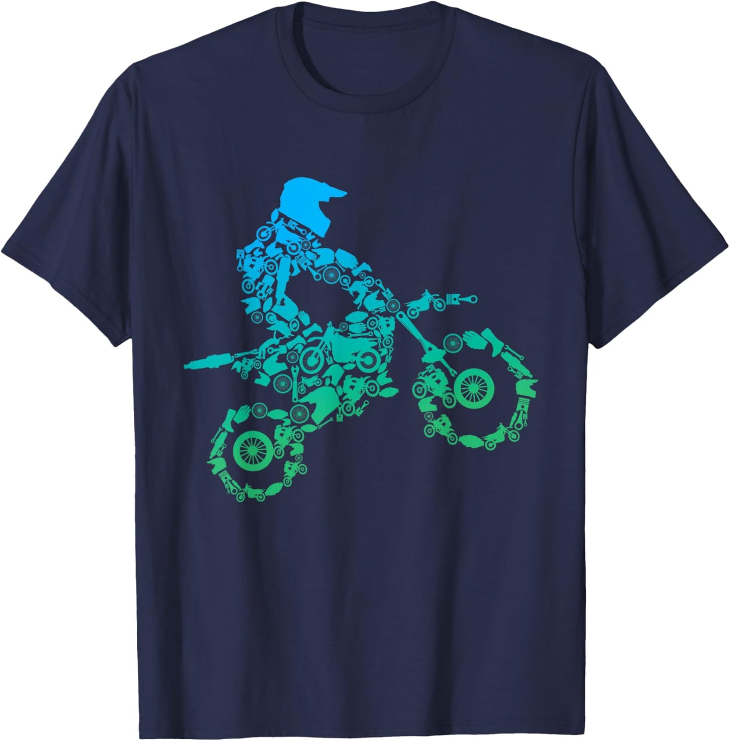 Mechanic's Choice: Dirt Bike Spare Parts MX Rider Men Boys T-Shirt - T-Shirt | Navy