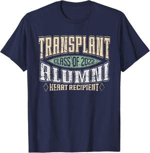 Vintage Transplant Alumni 2022 a Heart Transplant Recipient T-Shirt - T-Shirt | Navy