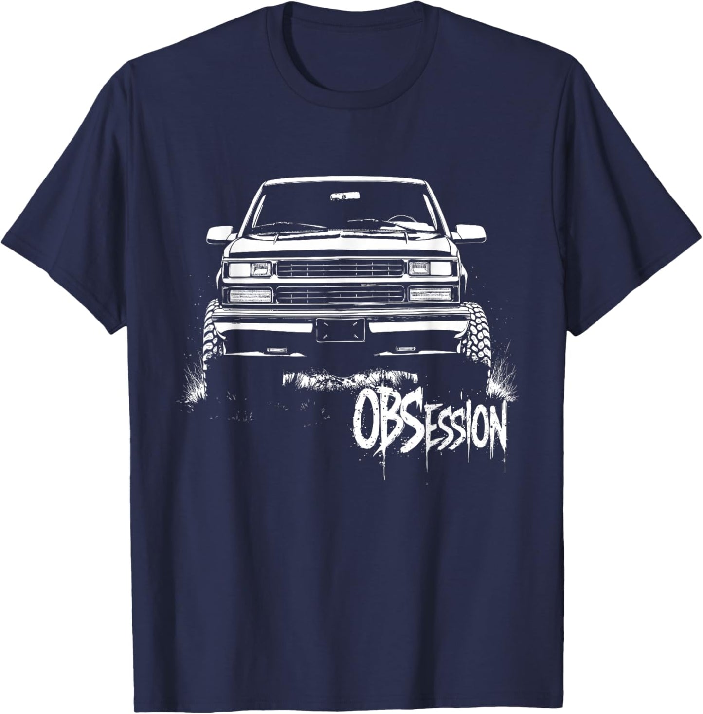CK Truck Silhouette GMT400 OBS OBSession Old Body Style 4x4 T-Shirt - T-Shirt | Navy