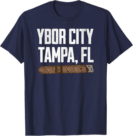 Ybor City Cigar History Tampa Florida City State Souvernir T-Shirt - T-Shirt | Navy