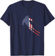 American Flag Skiing Outfit for US Skiers & Ski Run Winter Kids Men T-Shirt - T-Shirt | Navy