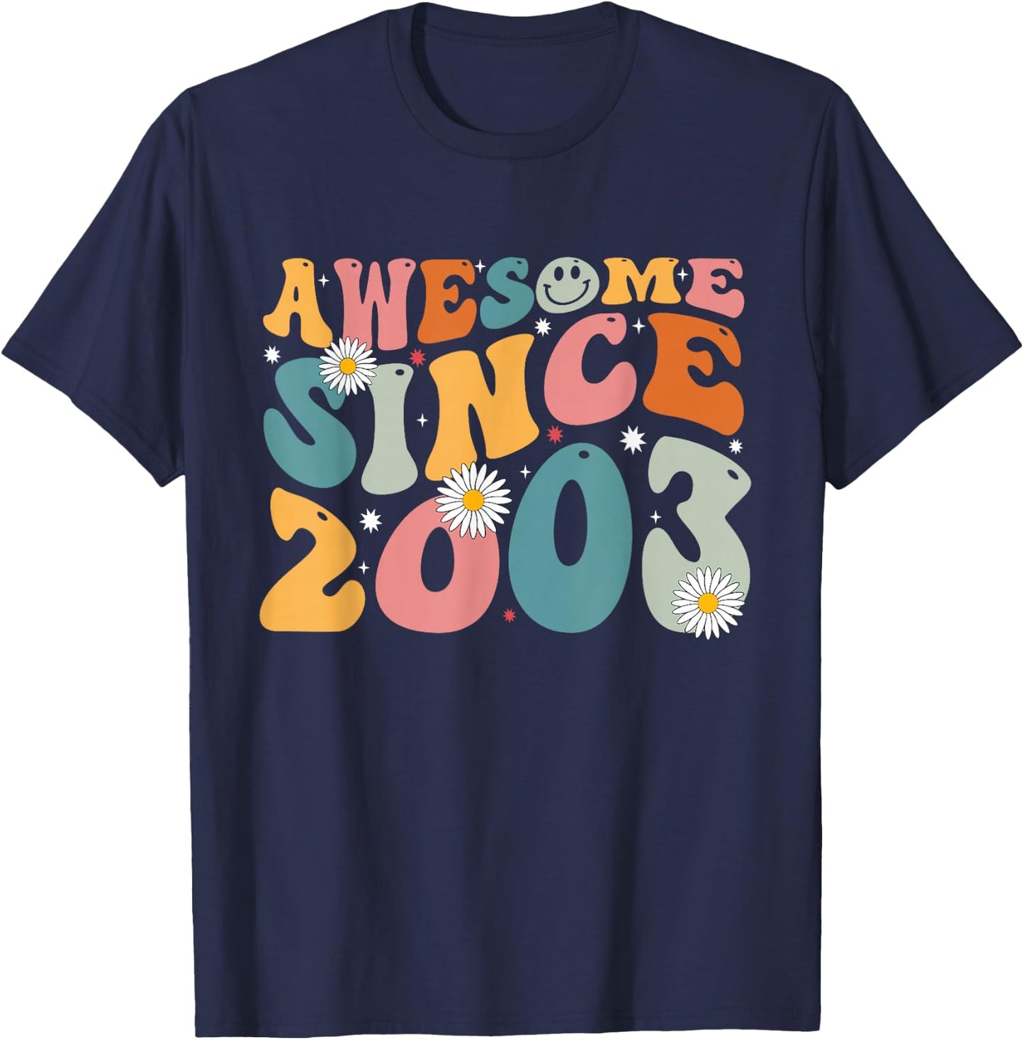 Awesome Since 2003 22nd Birthday Retro Gifts Born in 2003 T-Shirt - T-Shirt | Navy