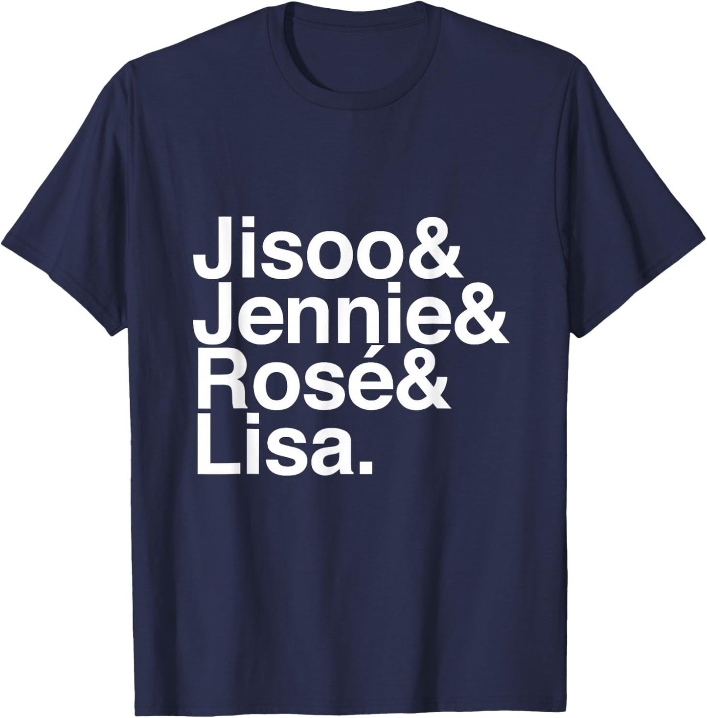 Jisoo, Jennie, Rosé, and Lisa T-Shirt - T-Shirt | Navy