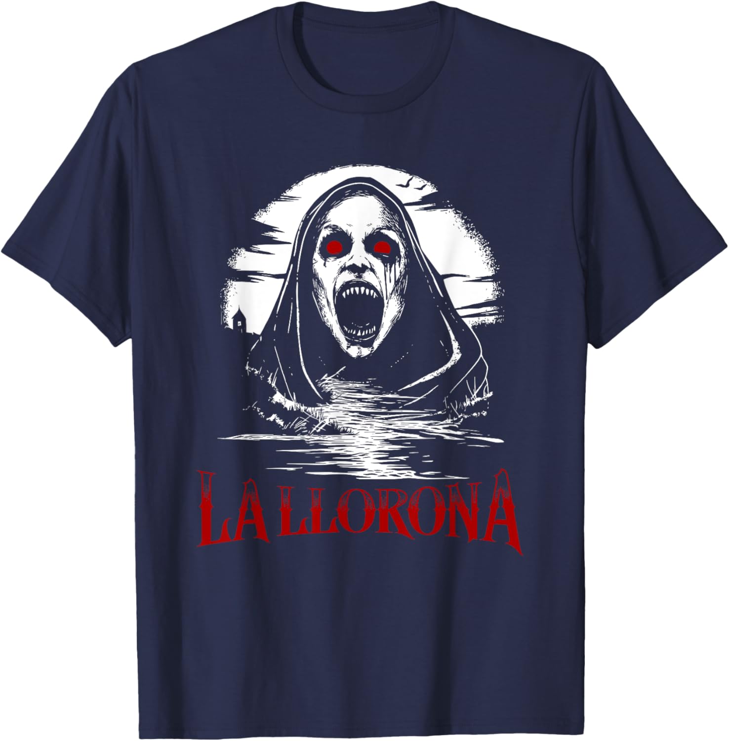 La Llorona Latina American Folk Legend Spooky Creepy Gothic T-Shirt - T-Shirt | Navy