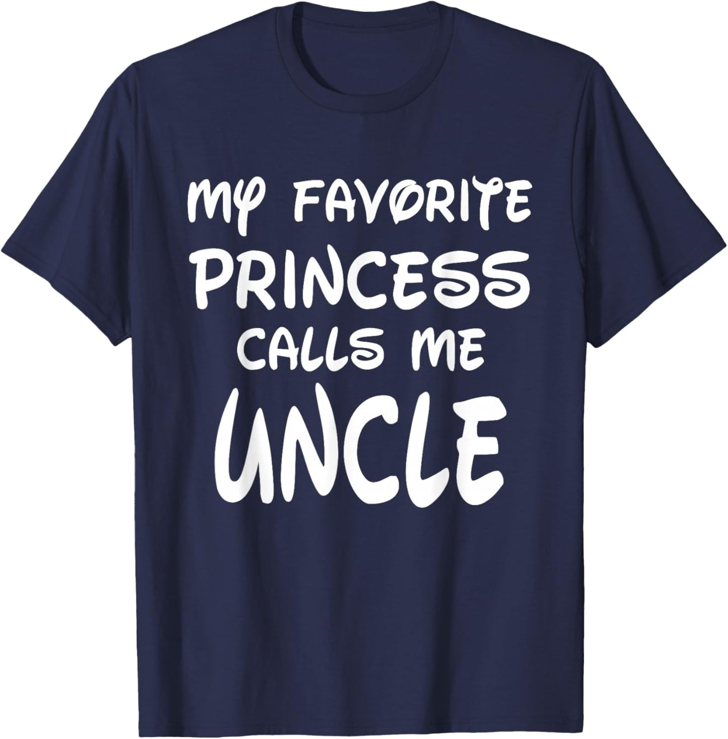 My Favorite Princess Calls Me Uncle Vintage Christmas Xmas T-Shirt - T-Shirt | Navy
