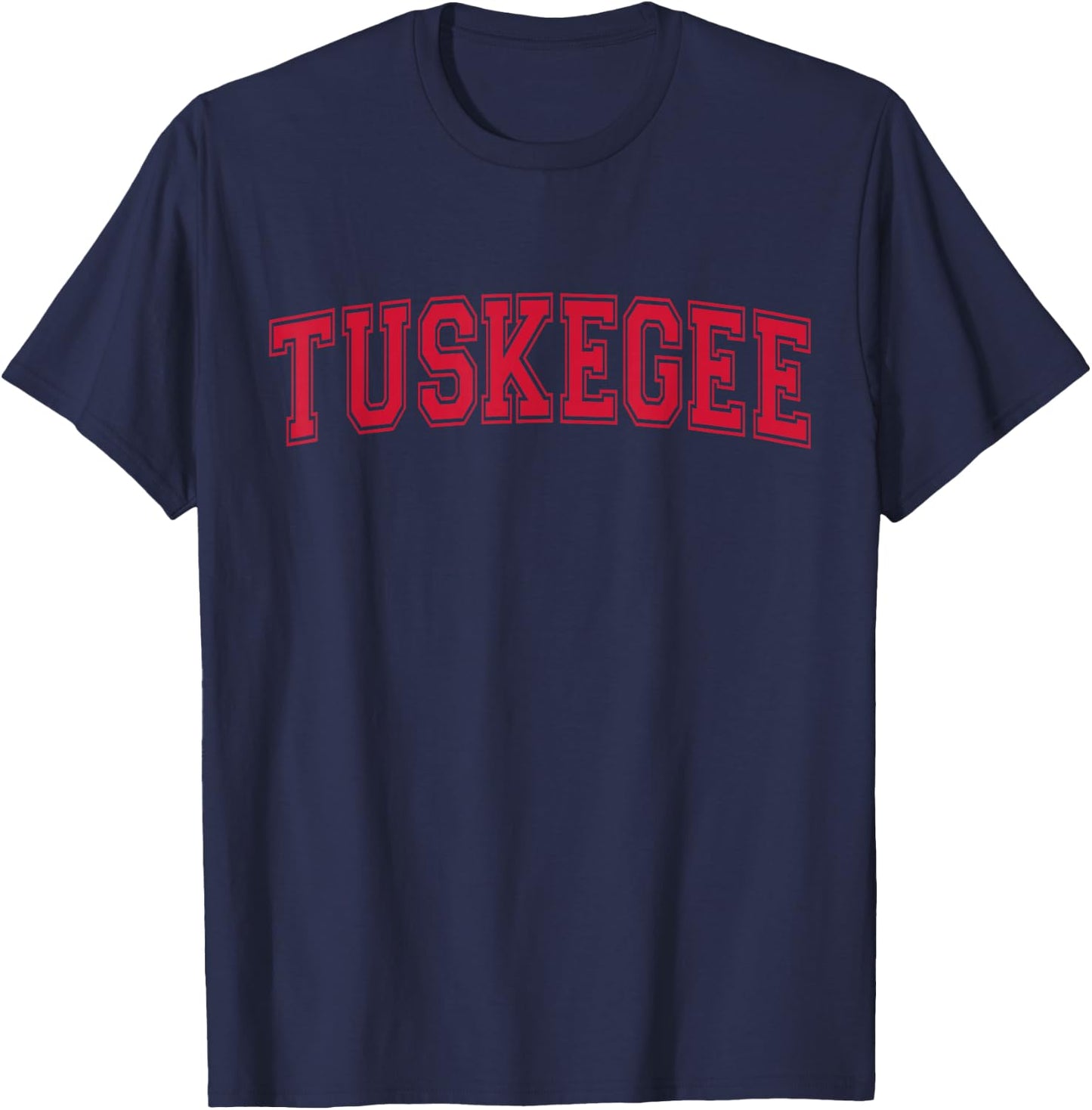 Tuskegee Alabama Varsity Style Arched T-Shirt - T-Shirt | Navy
