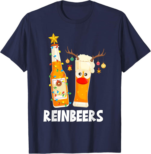 Deer Reindeer Beer Christmas Cute Drinking Xmas Men Women