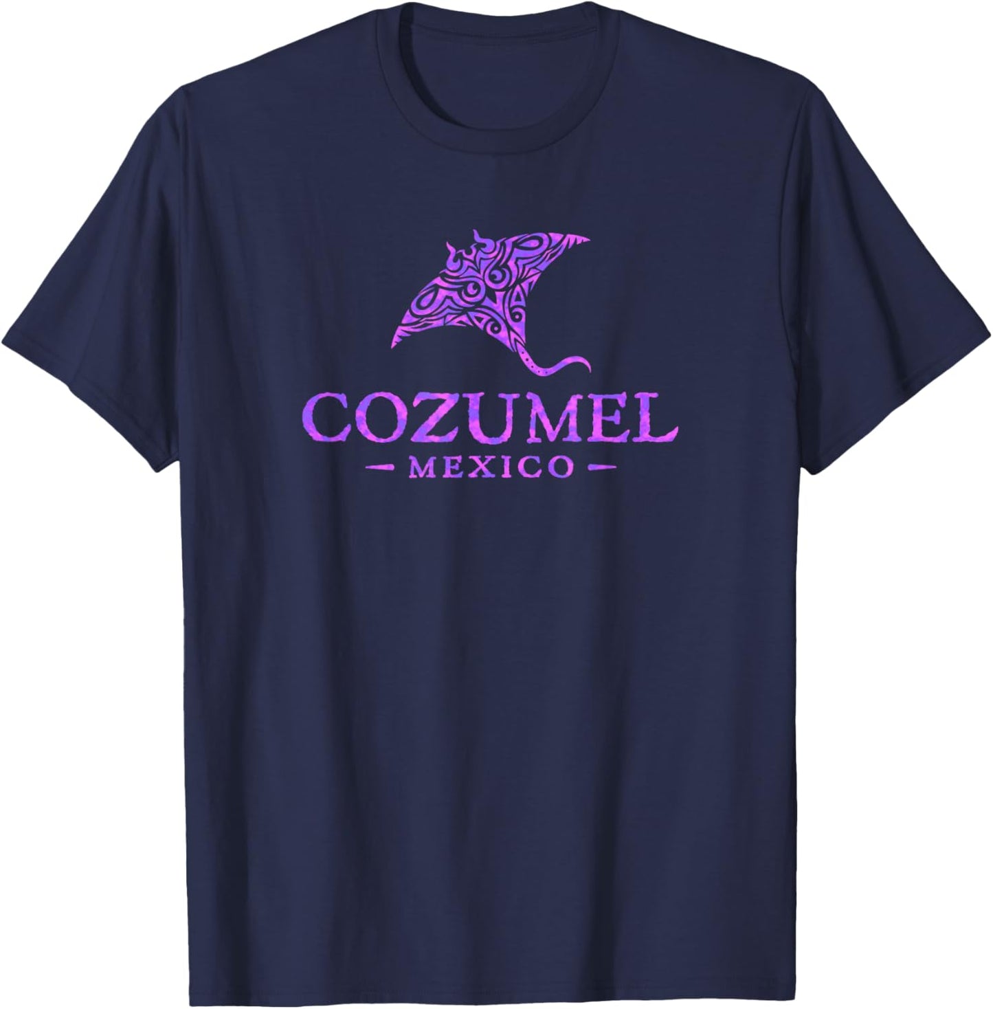 Cozumel Mexico Souvenir Colorful Stingray Kids T-Shirt - T-Shirt | Navy