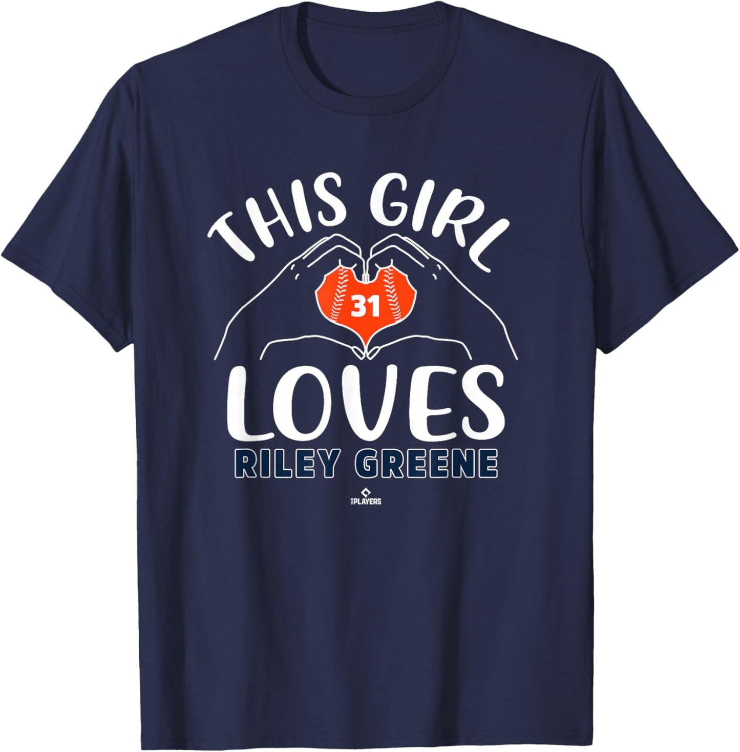 This Girl Loves Riley Greene Detroit MLBPA T-Shirt - T-Shirt | Navy