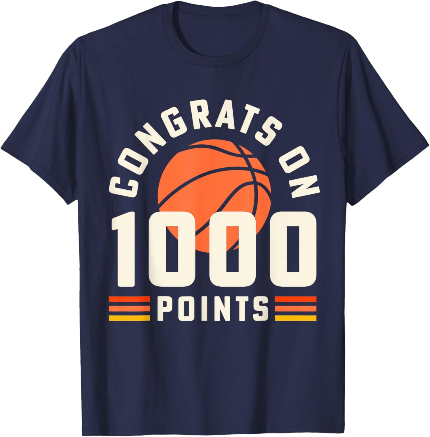 1000 Points Basketball Scorer Congrats Basketball Mom T-Shirt - T-Shirt | Navy