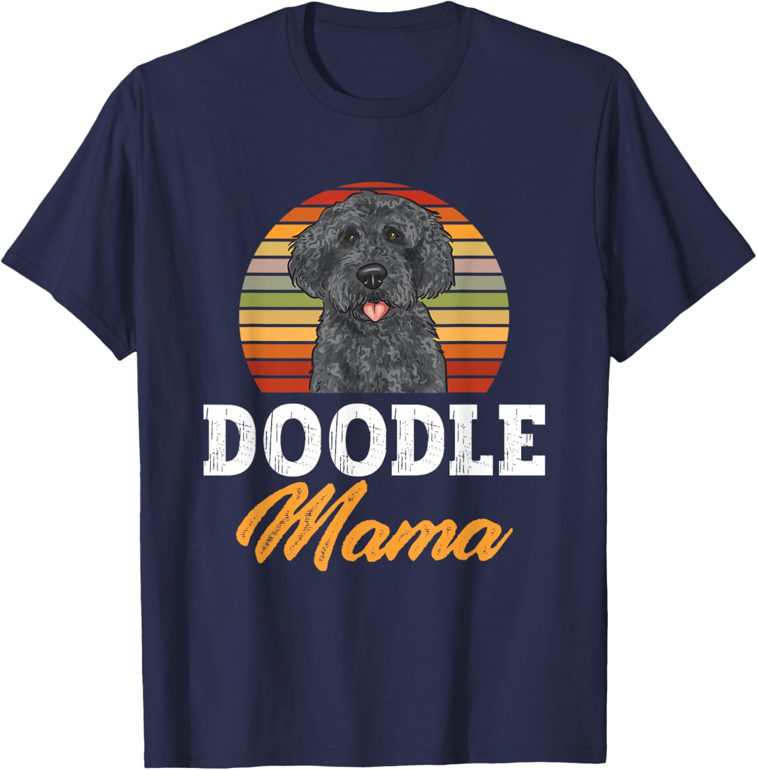 Black Labradoodle Dog Lover Doodle Mama Labradoodle Mom Women T-Shirt - T-Shirt | Navy
